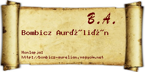 Bombicz Aurélián névjegykártya